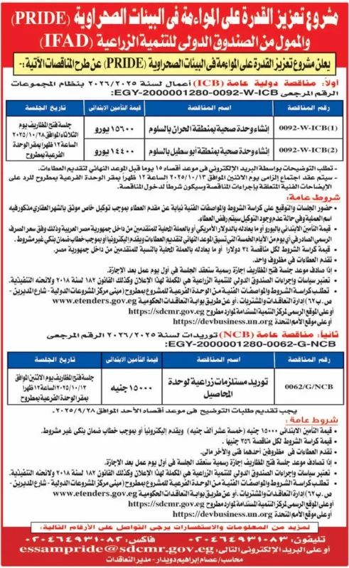 مناقصة مؤسسة مصر الخير لتوريد مواد غذائية (كرتونة كاملة) – جلسة -2025