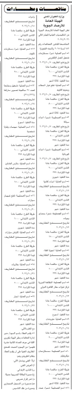 مناقصات الهيئة العامة للأرصاد الجوية للعام المالي 2026/2027